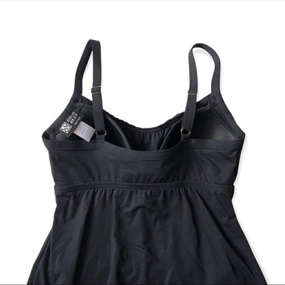 Coco Reef Black Tankini One Piece Swimsuit Swimdress 32D - Picture 11 of 13